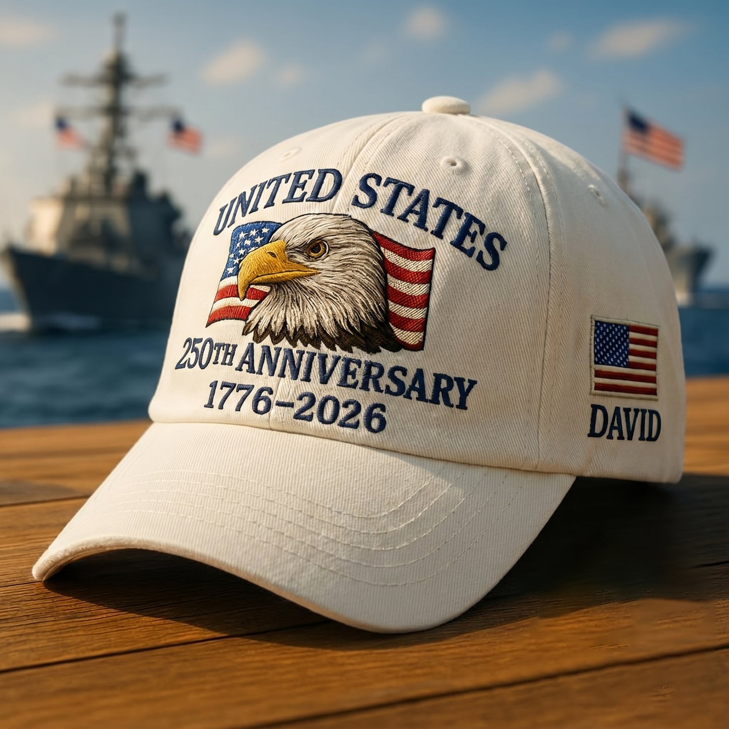 Personalized USA 250th Anniversary Digital Camo Cap