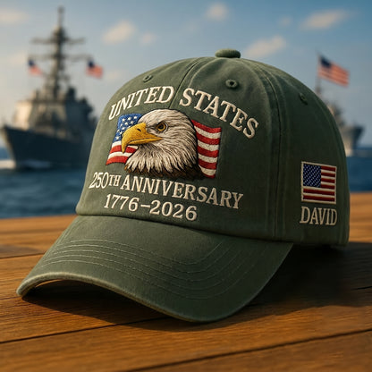 Personalized USA 250th Anniversary Digital Camo Cap