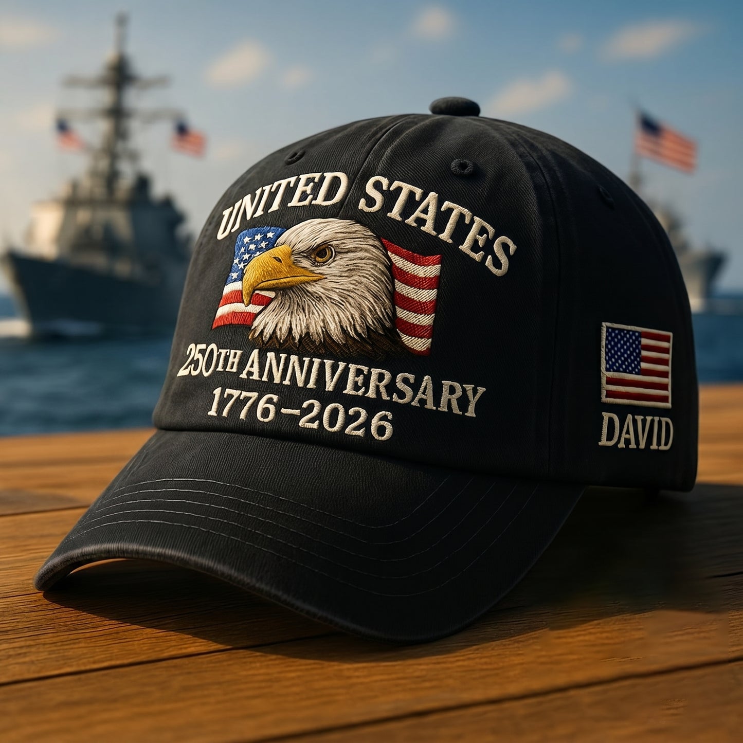 Personalized USA 250th Anniversary Digital Camo Cap