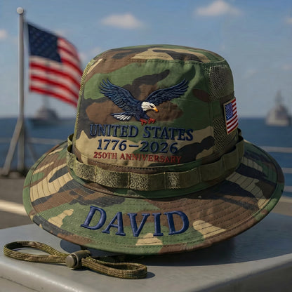 🎖️ Personalized ACU Camo Boonie Hat – 250th Anniversary Edition