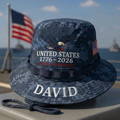 🎖️ Personalized ACU Camo Boonie Hat – 250th Anniversary Edition