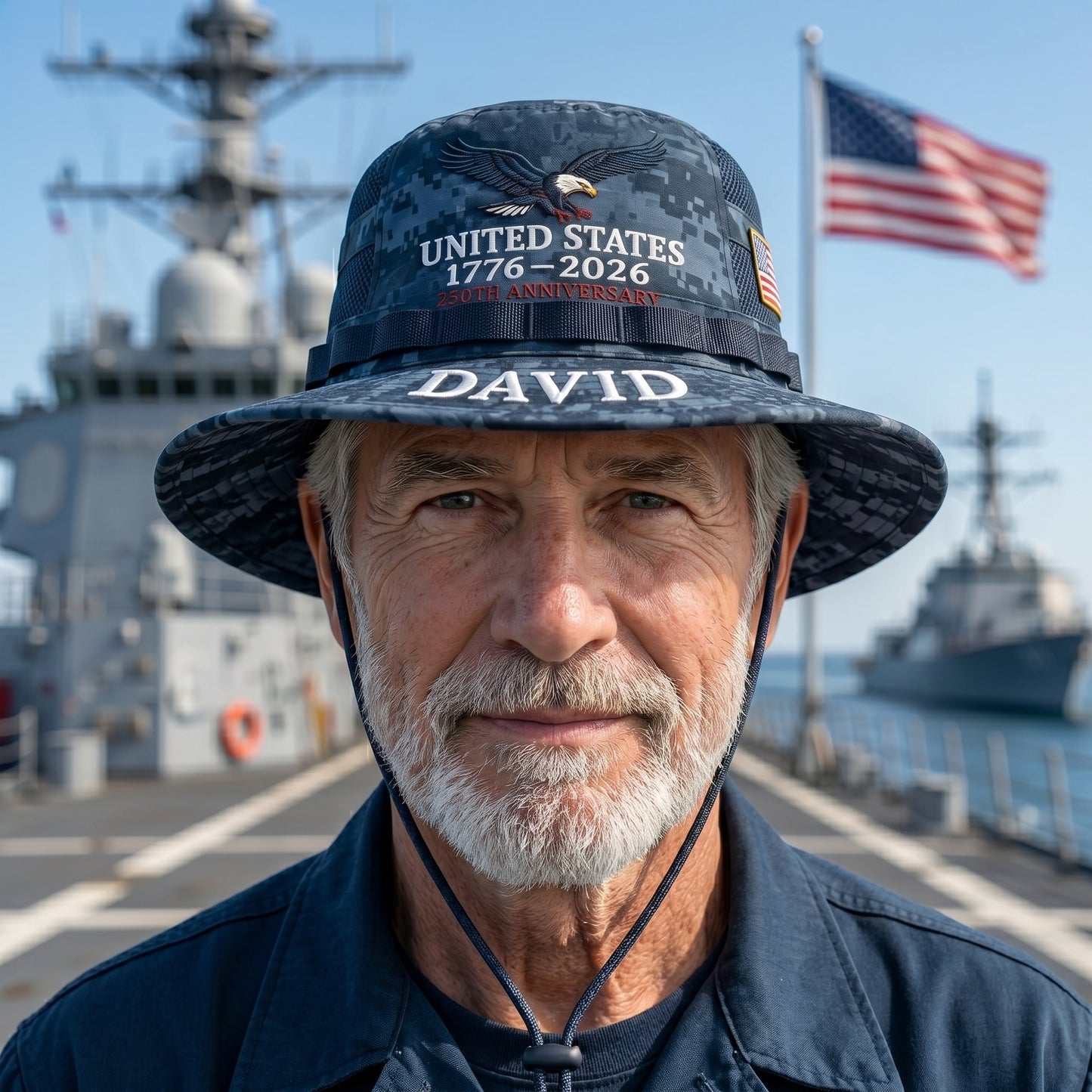 🎖️ Personalized ACU Camo Boonie Hat – 250th Anniversary Edition