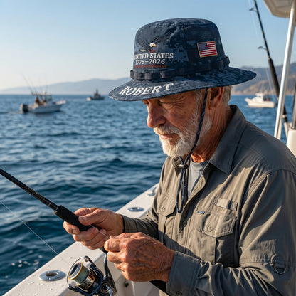 🎖️ Personalized ACU Camo Boonie Hat – 250th Anniversary Edition