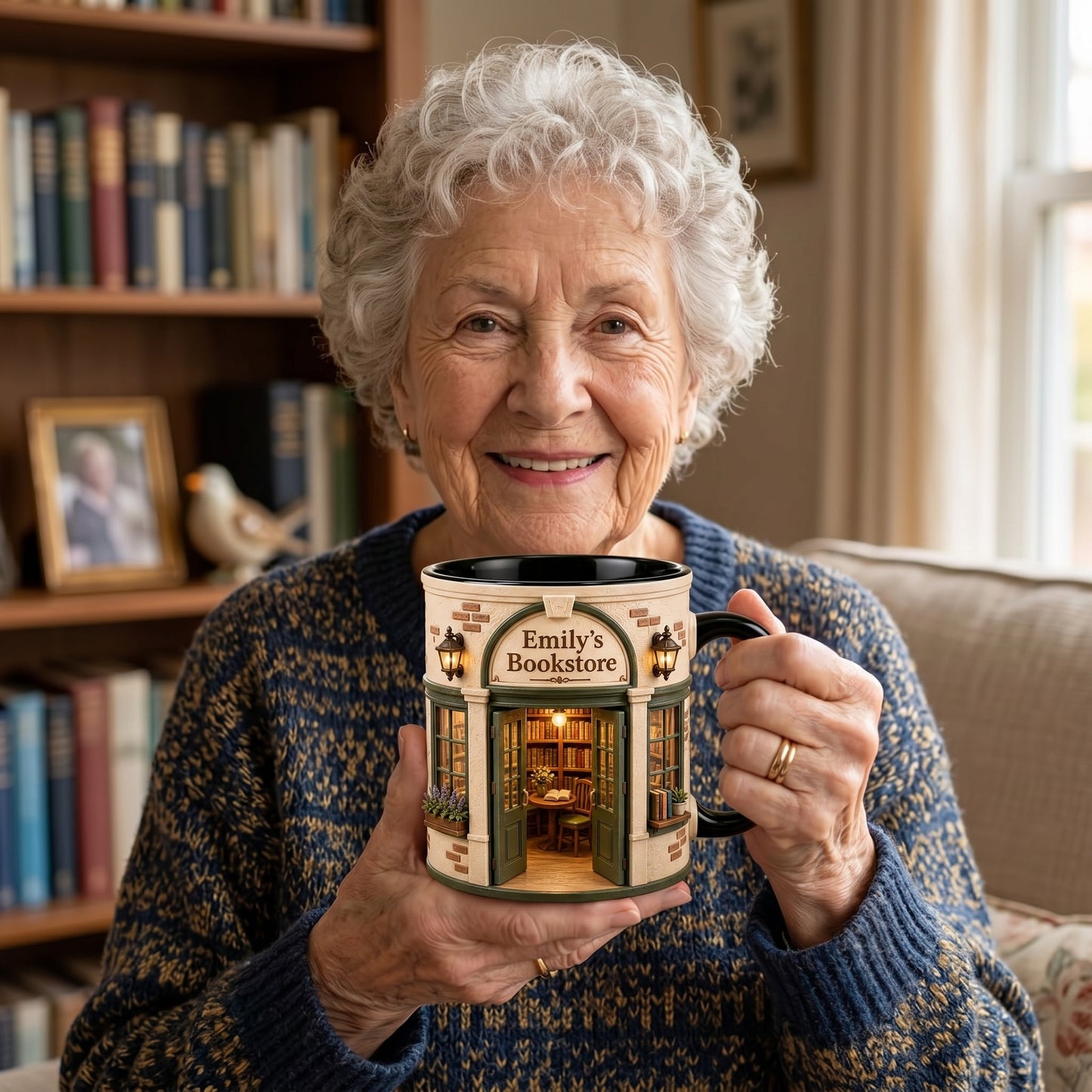 ☕ Personalized Bookstore Mug – Custom Book Lover Gift, Cozy Reading Nook Coffee Cup