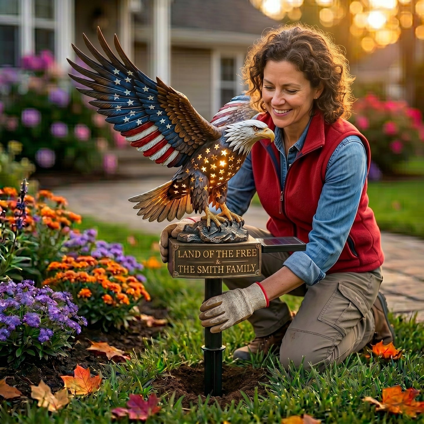 🦅Personalized American 250th Anniversary Edition - Solar Eagle Glory Light