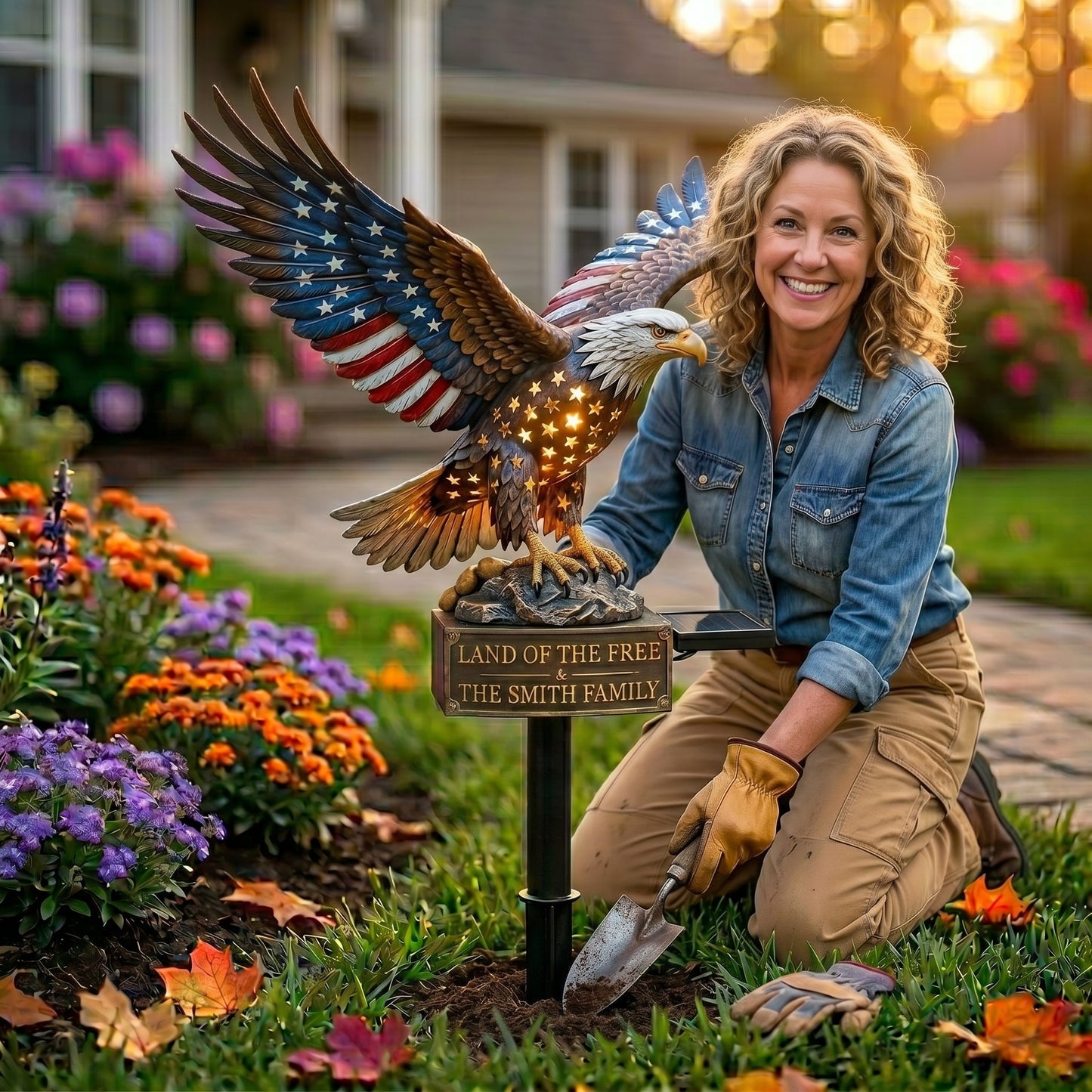 🦅Personalized American 250th Anniversary Edition - Solar Eagle Glory Light
