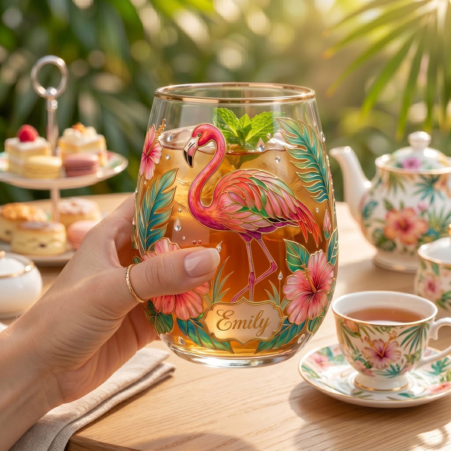 🦋🌼 Personalized Monarch Butterfly Glass Cup