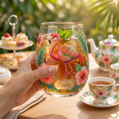 🦋🌼 Personalized Monarch Butterfly Glass Cup