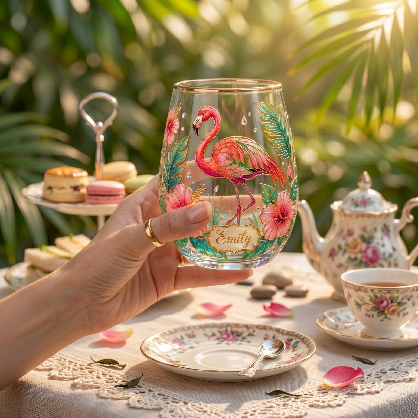 🦋🌼 Personalized Monarch Butterfly Glass Cup