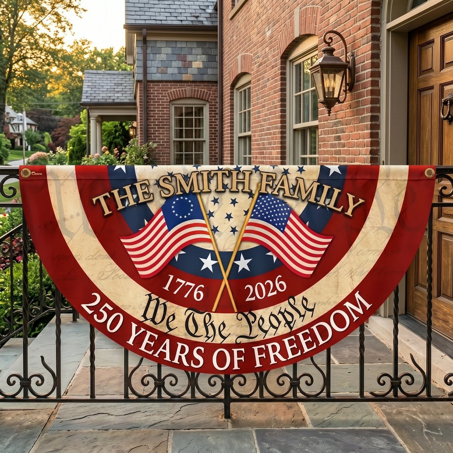 Personalized 250th Anniversary "We The People" Patriotic Banner
