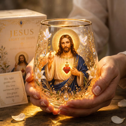 Sacred Heart of Jesus Glass Cup