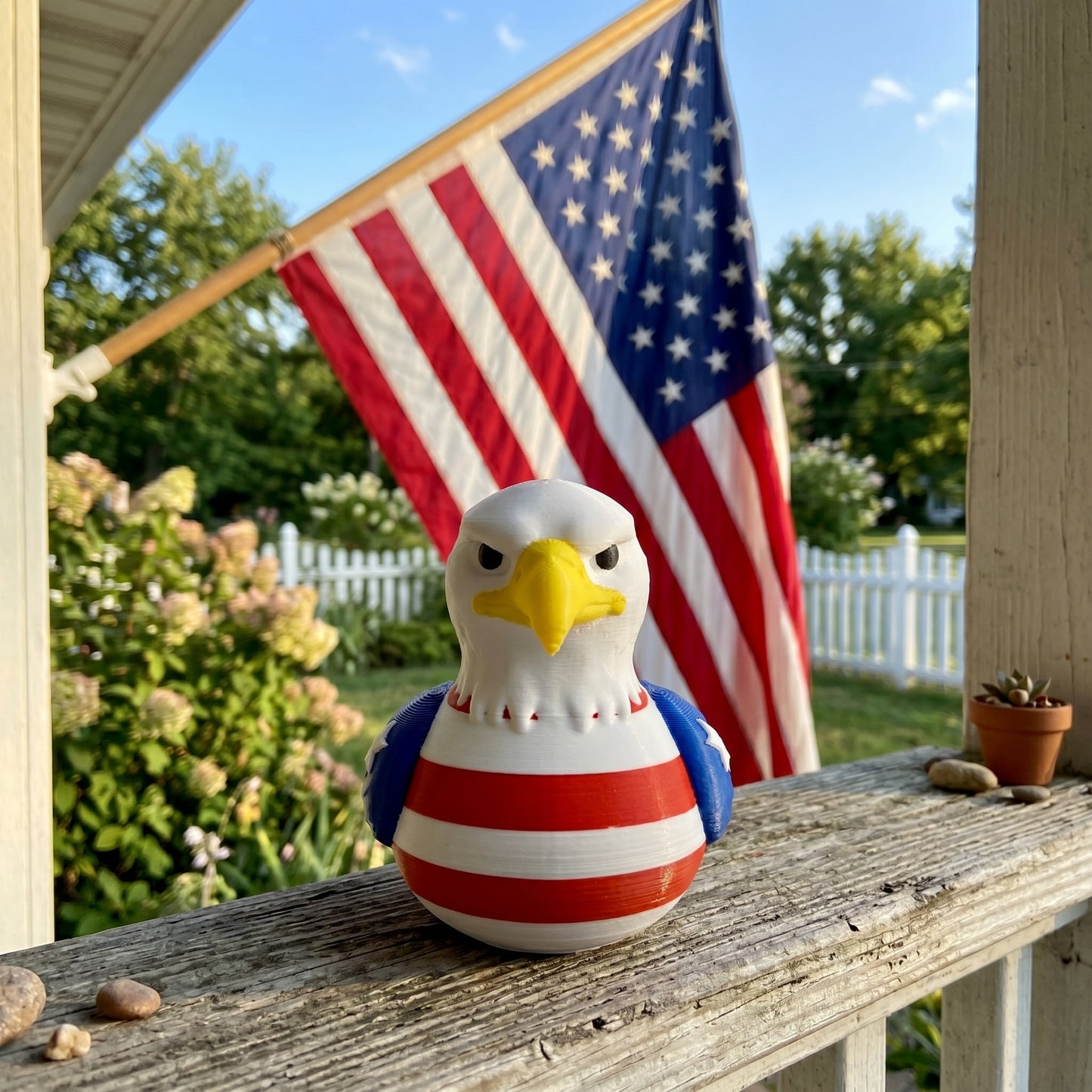 🦅 American Eagle USA Duck - 3D Printed Patriotic Figurine