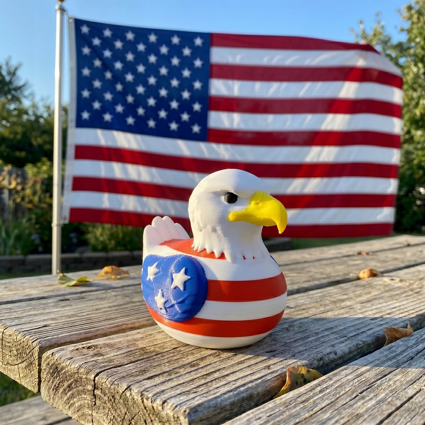 🦅 American Eagle USA Duck - 3D Printed Patriotic Figurine