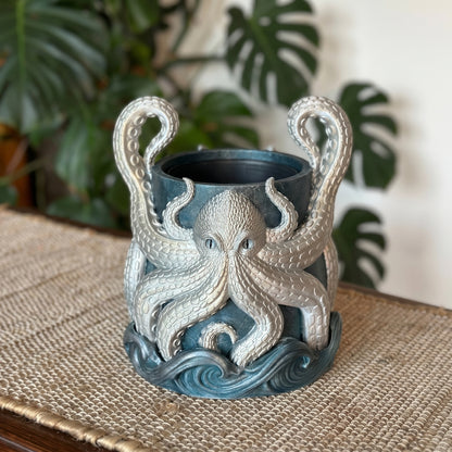 3D Printed Kraken Planter – Octopus Planter with Tray