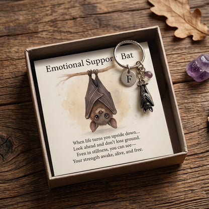 🦇 Personalized Emotional Support Bat Keychain – Your Pocket-Sized Anchor