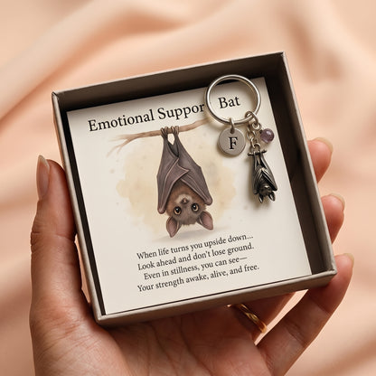 🦇 Personalized Emotional Support Bat Keychain – Your Pocket-Sized Anchor