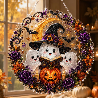 🐈🎃Halloween Black Cat Moon Diamond Art Hanging Ornament – DIY Sparkling Décor Kit