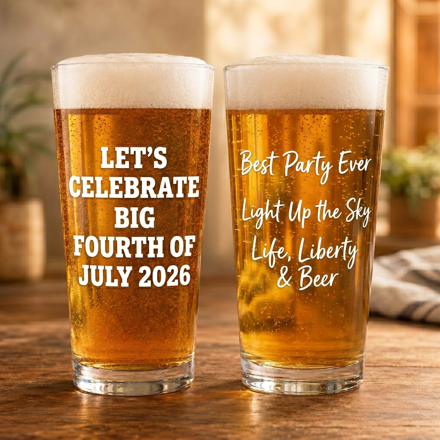 🍻 2026 Semiquincentennial Beer Glasses – Celebrate 250 Years of Freedom in Style