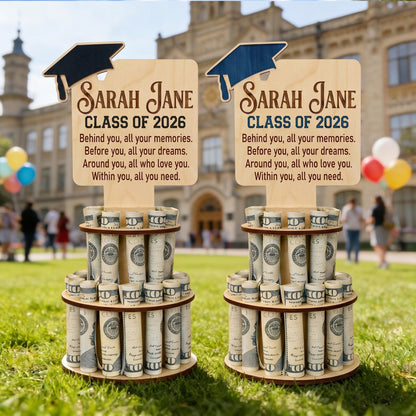 Personalized Graduation Money Cake Holder – Class of 2026