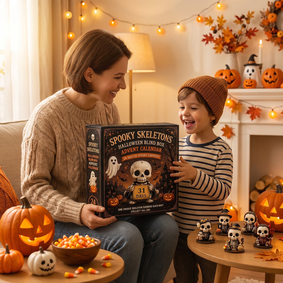 💀Spooky Skeletons Halloween Advent Calendar – 31 Days of Creepy Cute Surprises!