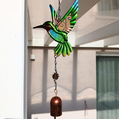🐦Stained Glass Hummingbird Wind Chime with Bell