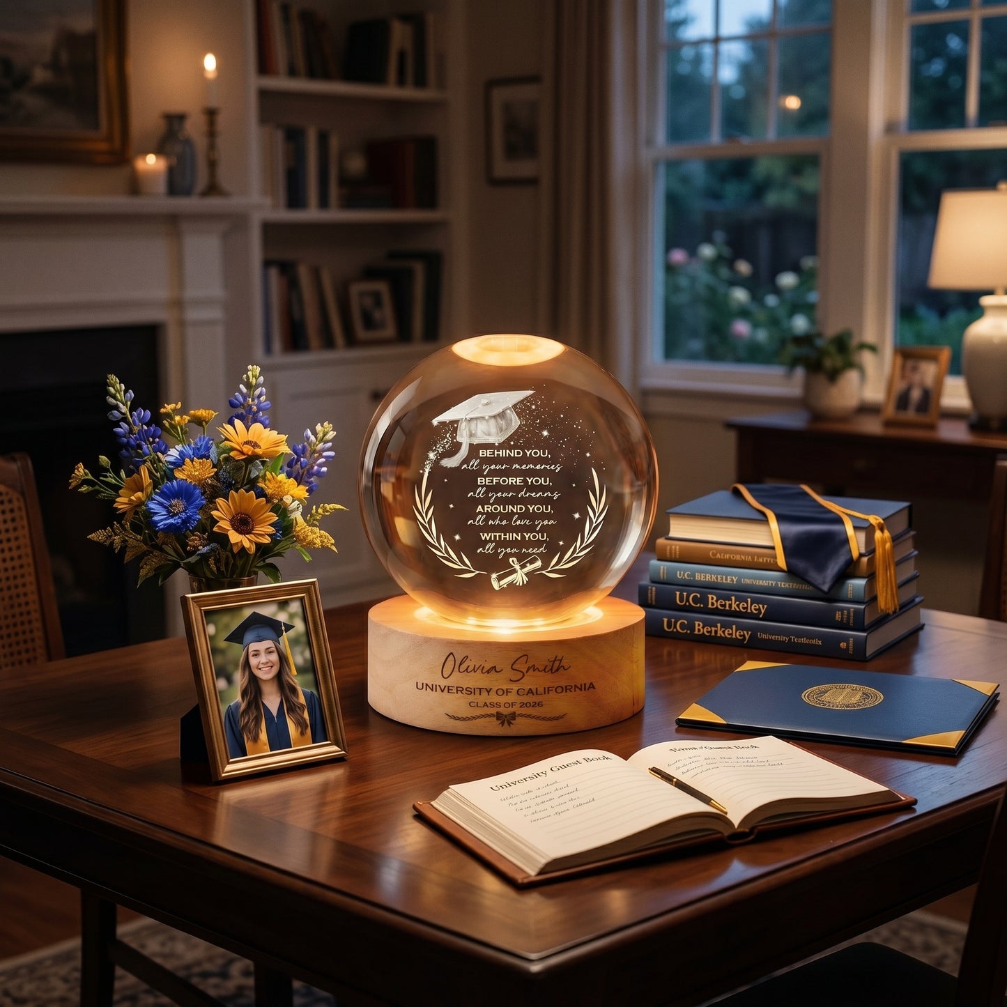 🔥 Limited-time 50% off Graduation Season Sale 🎁Personalized Graduation Crystal Ball Night Light