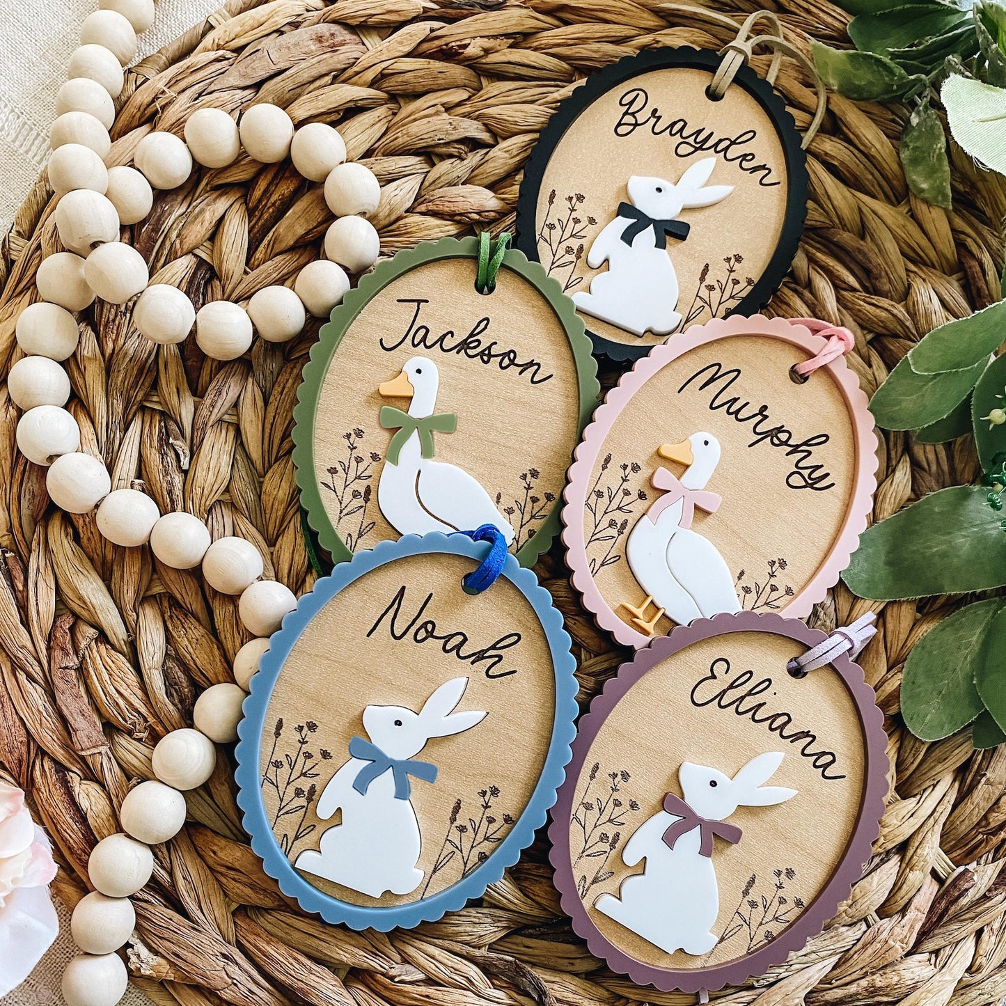 Personalized Easter Ornament / Easter Basket Tag