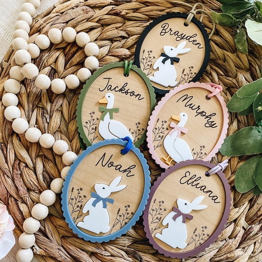 Personalized Easter Ornament / Easter Basket Tag