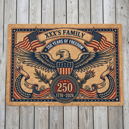 United States 250th Anniversary Personalized Family Doormat
