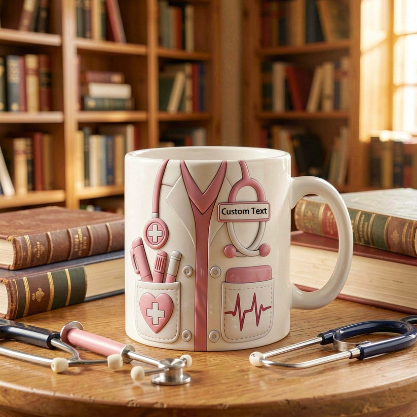 Custom Doctor Mug with Name – Personalized Medical Gift, Doctor Appreciation Mug, Doctor Graduation Gift, Nurse & Physician Cup