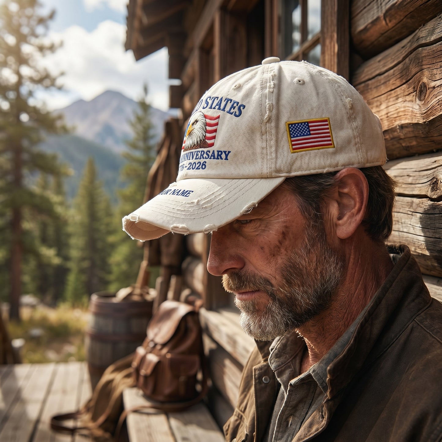 🧢 Personalized USA 250th Anniversary Distressed Cap