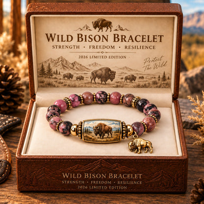 🦬 Wild Bison Guardian Crystal Bracelet