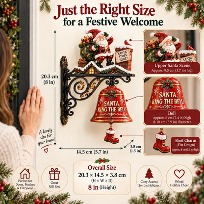 🎅 Santa, Ring the Bell! Christmas Door Bell – Festive Wall-Mount Welcome Decor