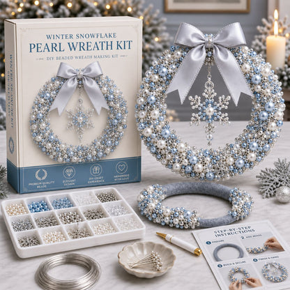 DIY Pearl Wreath Making Kit – Handmade Beaded Holiday Decor