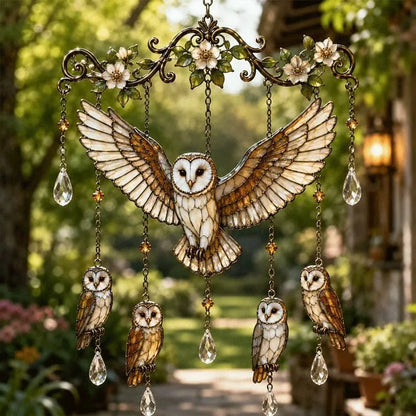 🐦 Stained Glass Hummingbird Wind Chime – A Heavenly Melody for Your Garden