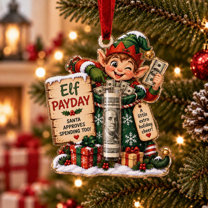 Christmas Cash Holder Ornament – Fun Money Gift Ornament for Tree