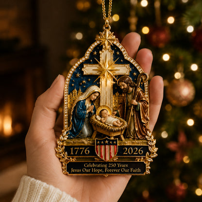 Nativity scene Christmas tree ornament