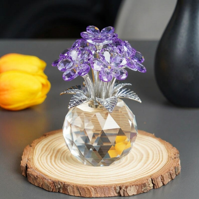💎 Handmade Crystal Forget-Me-Not Flower Ornament
