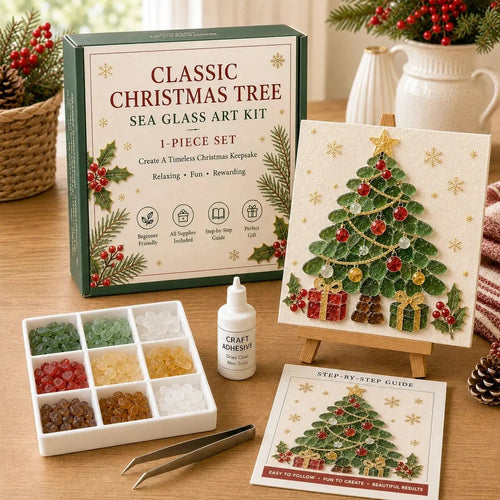 🎄🎄Beginner-Friendly DIY Christmas Sea Glass Art Kit