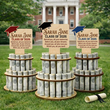 Personalized Graduation Money Cake Holder – Class of 2026