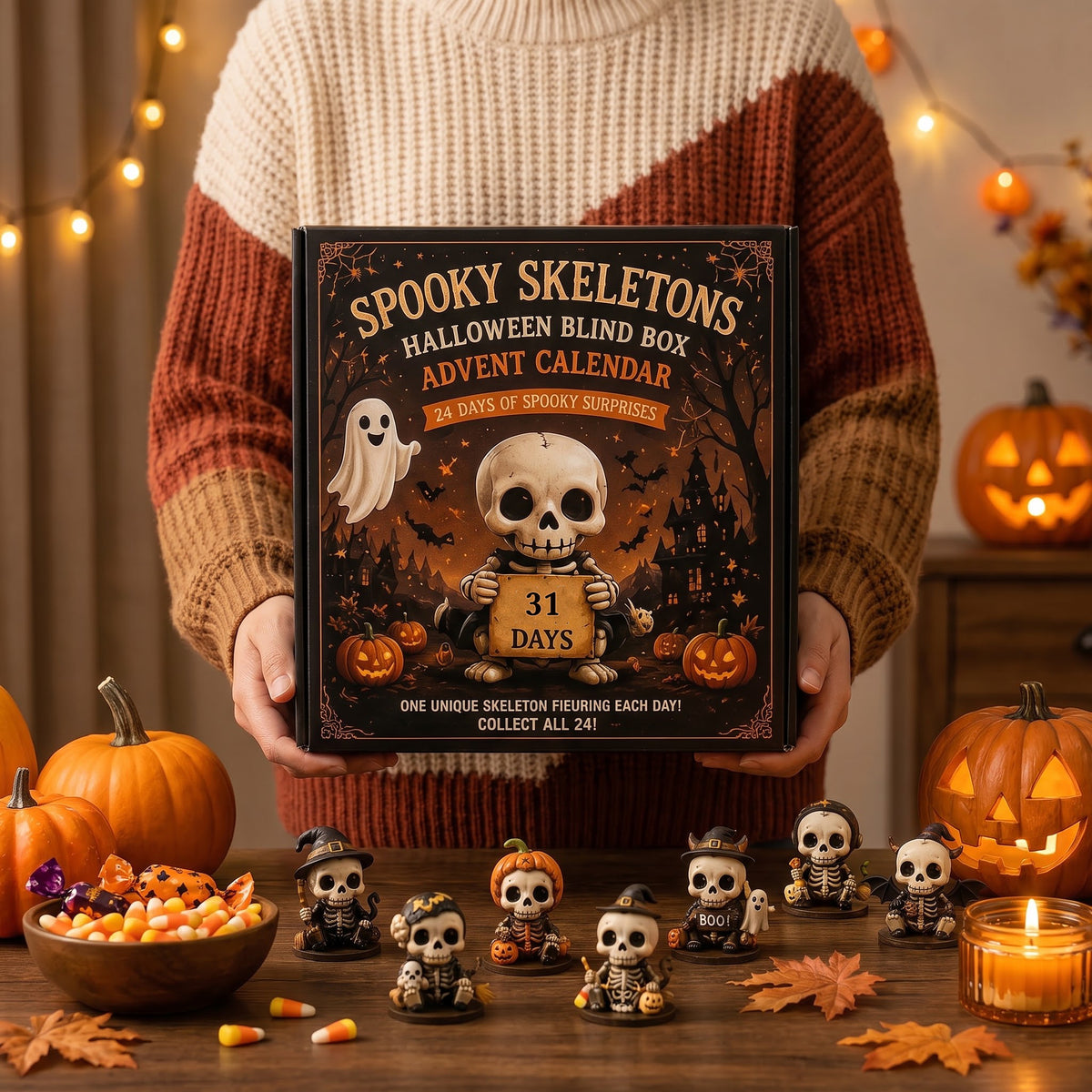💀Spooky Skeletons Halloween Advent Calendar – 31 Days of Creepy Cute Surprises!