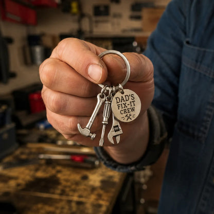 Dad’s Fix-It Crew Tool Keychain