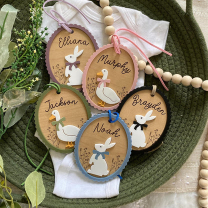 Personalized Easter Ornament / Easter Basket Tag