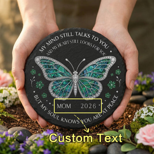 Custom Butterfly Memorial Stone - Personalized Loss Gift, Garden Remembrance Decor