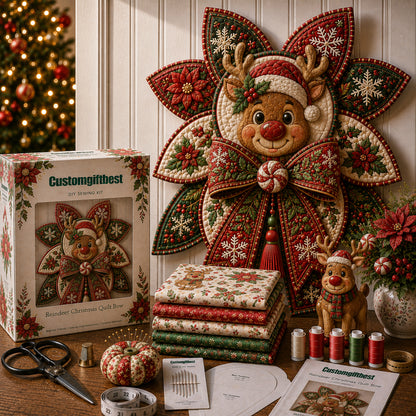 🧵Christmas Quilt Bow DIY Sewing Kit
