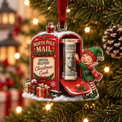 Christmas Cash Holder Ornament – Fun Money Gift Ornament for Tree