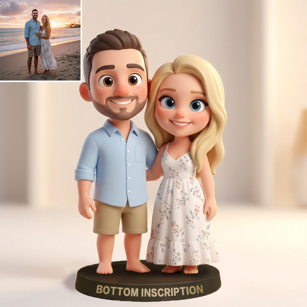 Pixar-Style Personalized Photo Desk Decor - Gift For Couple, Wife, Husband, Boyfriend, Girlfriend, Family, Pet