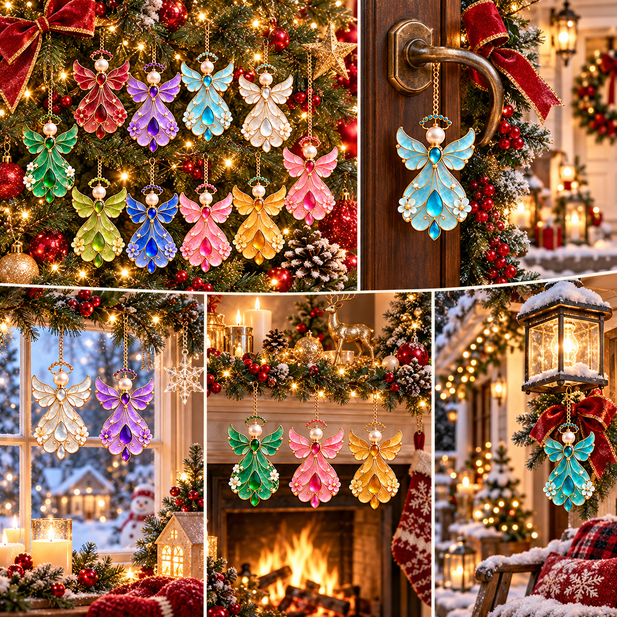Birth Month Angel Christmas Ornaments – 12 Birthstone Colors