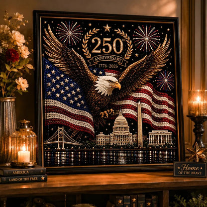 🦅🇺🇸 America 250th Anniversary Pearl Art Kit-DIY Patriotic Keepsake 1776-2026