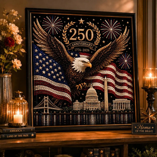 🦅🇺🇸 America 250th Anniversary Pearl Art Kit-DIY Patriotic Keepsake 1776-2026